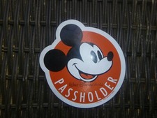Mickey Mouse Walt Disney World Annual Passholder Orange Car Magnet 