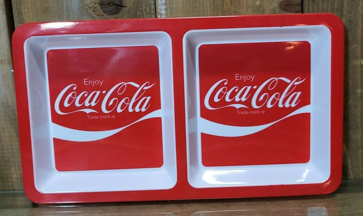 Vintage Coca Cola Tray Plastic 2 Compartment Coke 