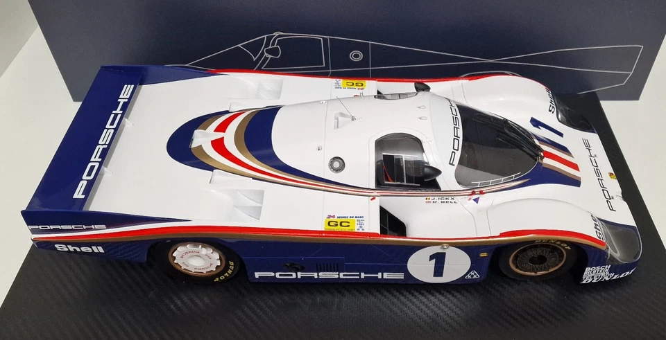 MODELLO AUTO SCALA 1:12 TRUE SCALE TSM PORSCHE 956 ICKX WINNER 24H LE MANS 1982 - Immagine 3 di 4