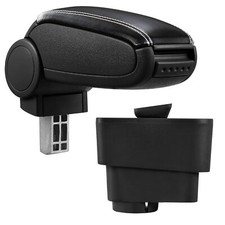 Armlehne Mittelarmlehne Leder Bezug für Fiat Grande Punto 09/2005- Schwarz Weiß Armlehne Mittelarmlehne Leder Bezug für Fiat Grande Punto 09/2005- Schwarz Weiß