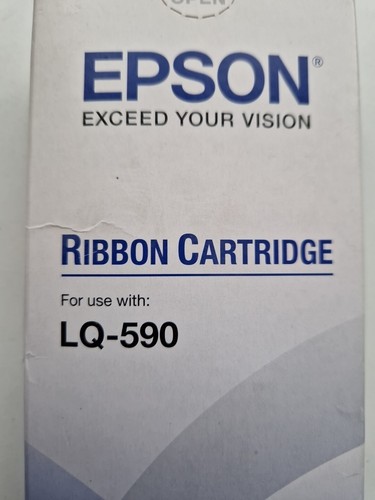 S015337 EPSON Genuine Ribbon Cartridge For EPSON LQ-590, 17.0 meters/55.7 feet - Picture 2 of 4