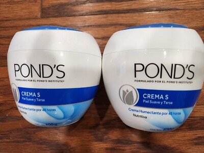 2 POND'S ''S'' HYDRATING CREAM SMOOTH & SOFT SKIN NET WT 14 OZ EA. MEXICO 02/2027