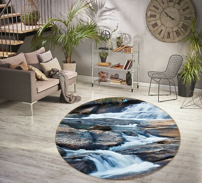 3D River Big Stone ZHUA2833 Game Non Slip Rug Mat Photo Carpet Zoe