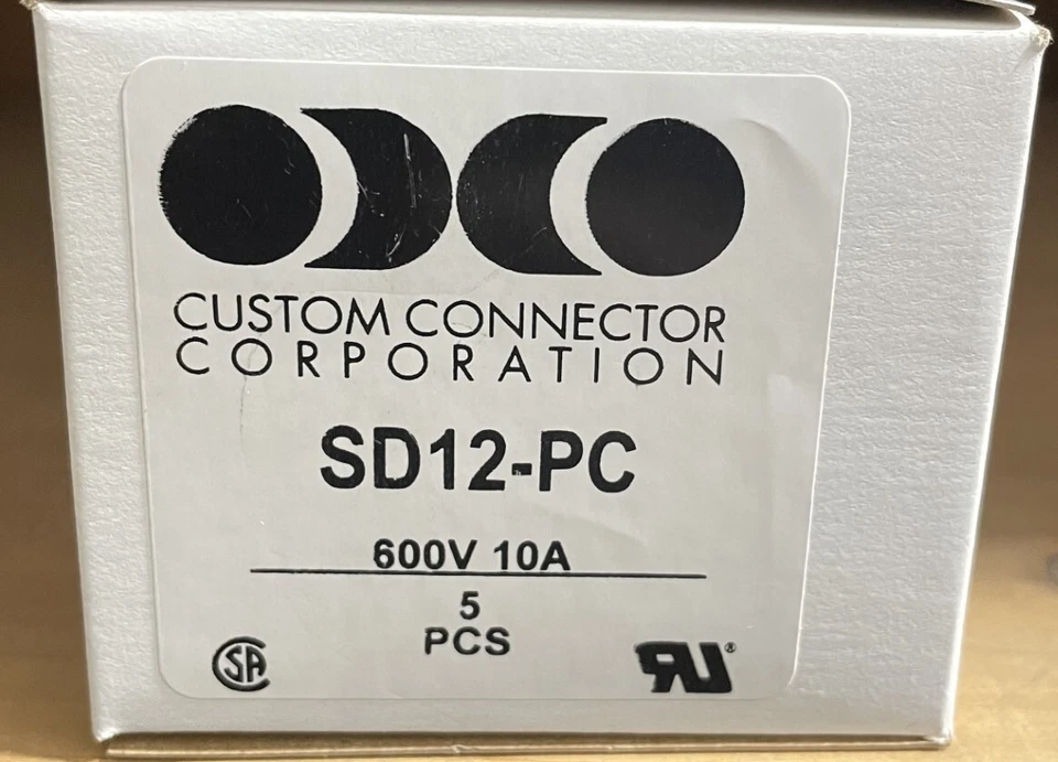 Custom Connector SD12-PC Relay Socket, 12 Pin, 600 V, 10 A, SD Series, Box of 5 - Image 4 of 4