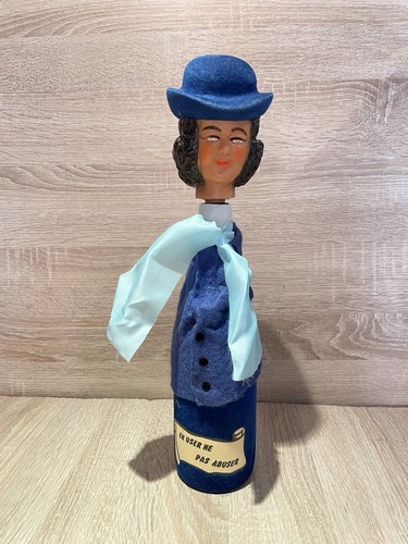 1960s Charchter Wine Bottle Decanter Novelty Lady Breweriana Ornament Kitch (1 - Picture 10 of 13