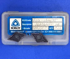 2 pack  KORLOY DNMG 15 04 08-HA  Carbide Inserts 432-HA: Grade PG8110🎯Machinist
