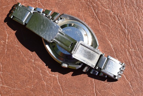 Seltene Vintage AQUA LUNG U.S Taucher Quarz Uhr Edelstahl Original Band - Bild 11 von 12