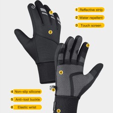Winter Motorcycle Gloves Cold Weather Keep Warm Touch Screen Full Fingers Gloves