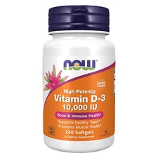 NOW FOODS Vitamin D-3 10 000 IU 240 Softgels