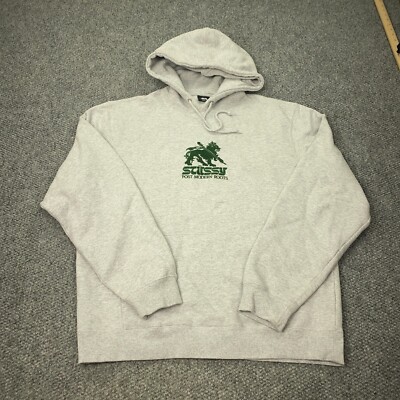 Stussy Post Modern Roots Hoodie Mens XXL Gray Sweatshirt Stussy Post Modern Roots Hoodie Mens XXL Gray Sweatshirt