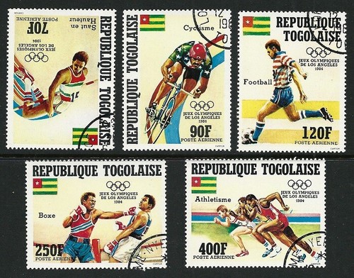 Togo 1983 - Los Angeles Olympics - Complete Set 5 CTO - Picture 2 of 2