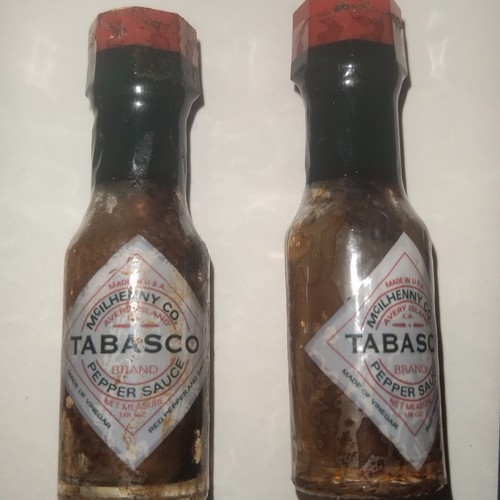 (4) Miniature Tabasco Sauce Bottle Vintage Advertising MciLHenny Co - 1/8 Oz New - Picture 2 of 11
