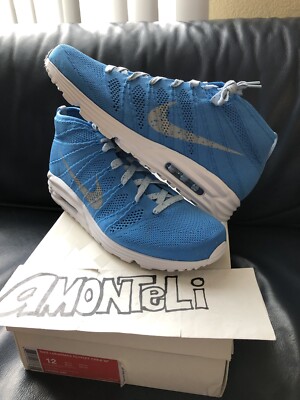 BRAND NEW NIKE LUNARMAX FLYKNIT CHUKKA NYC - BLUE GLOW - SIZE 12 DEADSTOCK