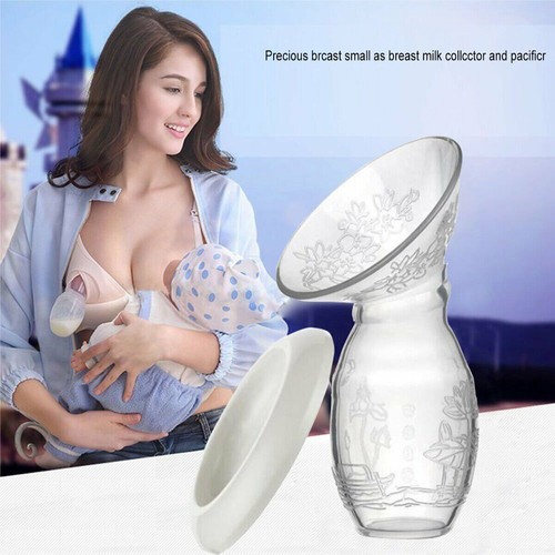 Manual Breast Pump Silicone Baby Breastfeeding Milk Saver Suction Bottle Mom - Picture 2 of 10