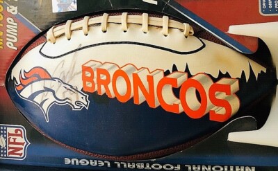 Glenn Cadrez #59 Signed Denver Broncos Football 1998 Franklin NFL