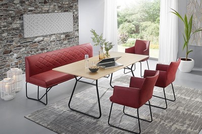 4 Pc Michigan Dining Bench Breakfast Nook Corner Bench Red 20