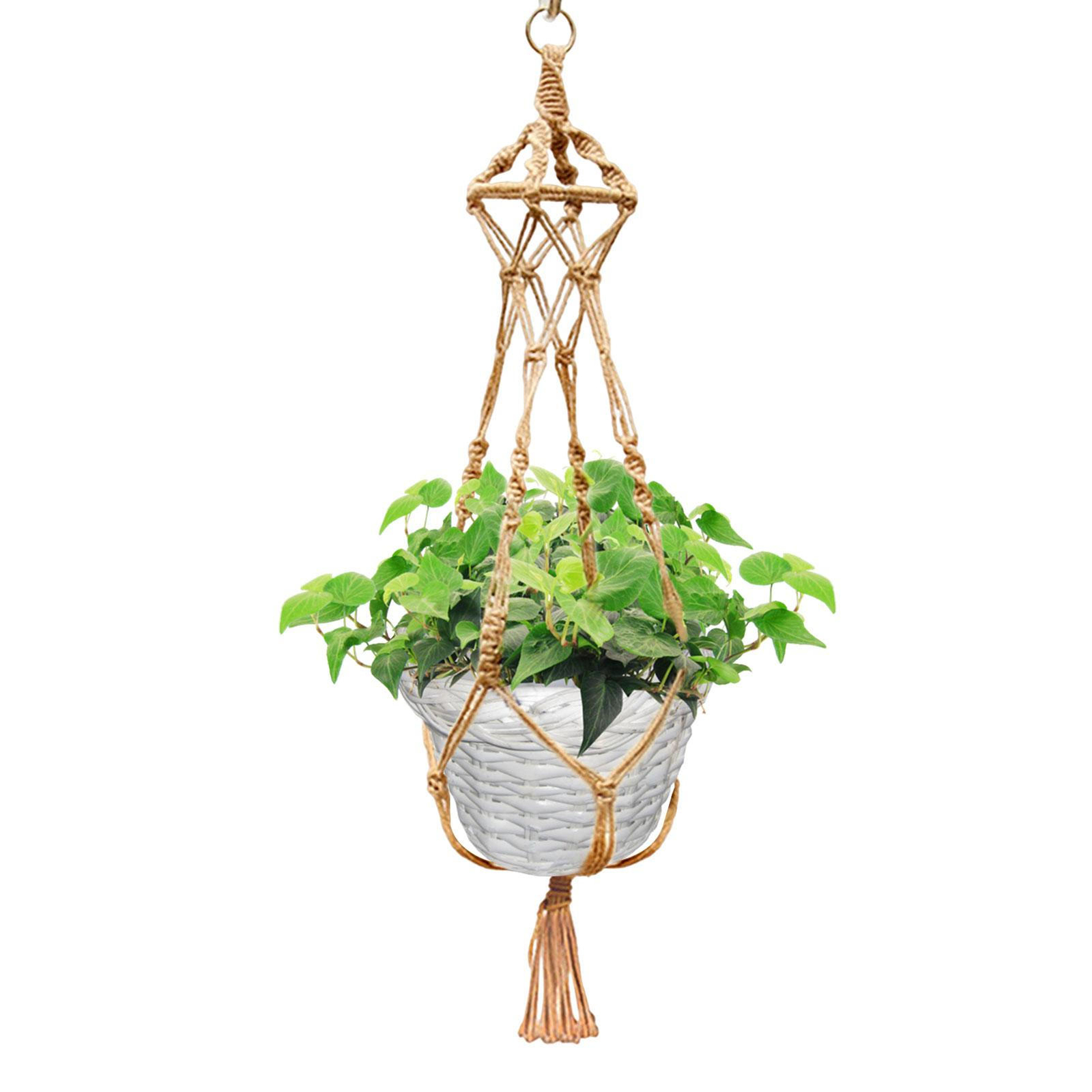 Eco-Friendly Macrame Plant Hanger Basket for Stylish Wall Decor