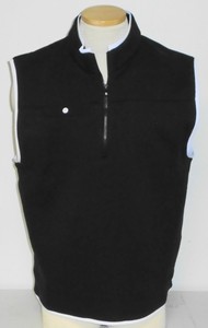 NWT Footjoy Stowe Sweater Fleece Quarter Zip Vest, Large, Black / White, 25137 808784024256 | eBay