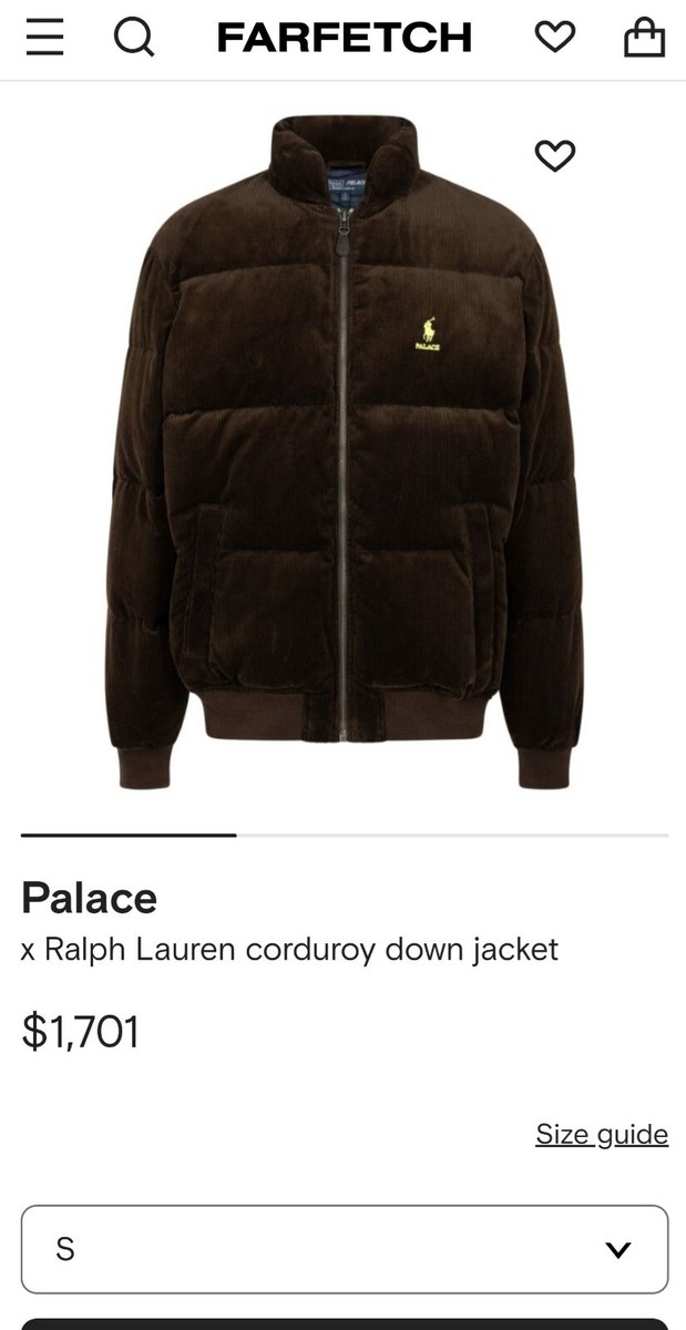 Palace x Polo Ralph Lauren Corduroy Down Puffer Jacket Palace x Polo Ralph Lauren Corduroy Down Puffer Jacket