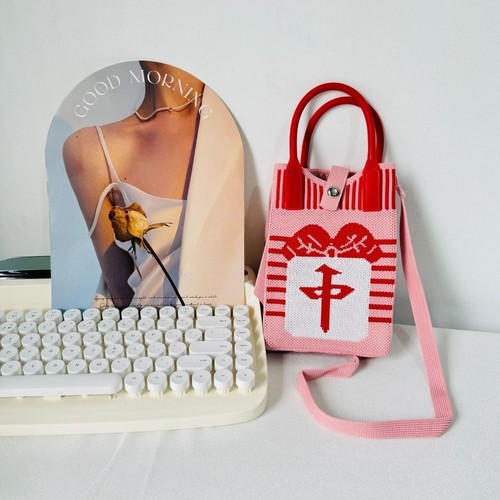 Cute Shoulder Bag Mini Phone Bag Reusable Knot Wrist Bag for Girl - Picture 14 of 21