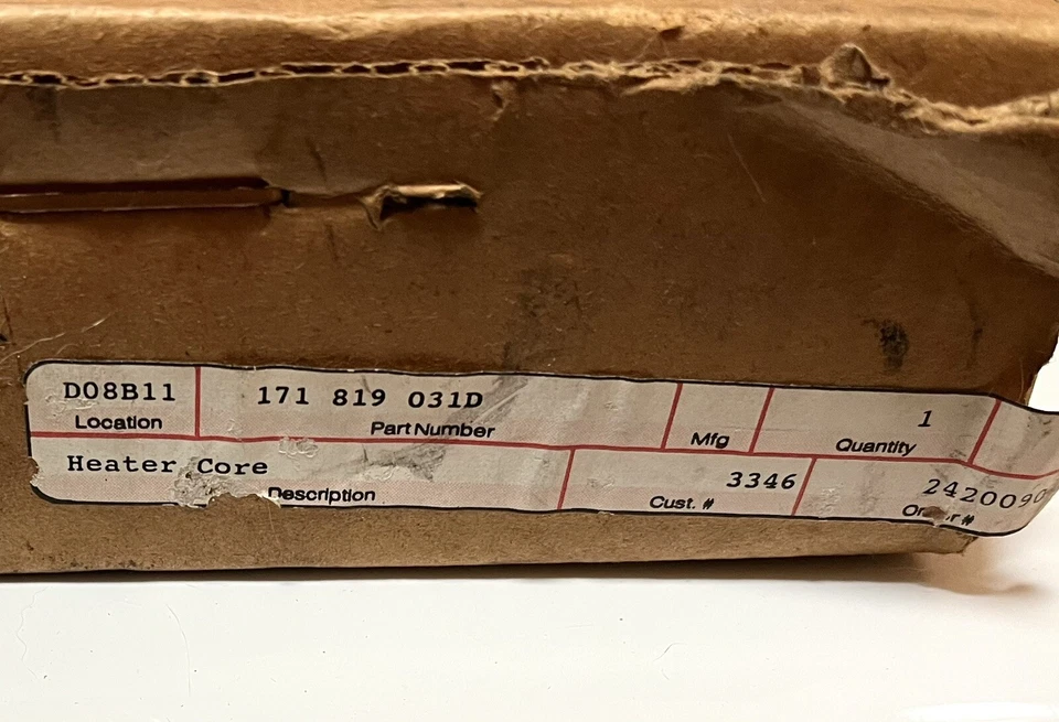 Núcleo calefactor 85-88 Porsche 924S 944 Foto 3 de 3