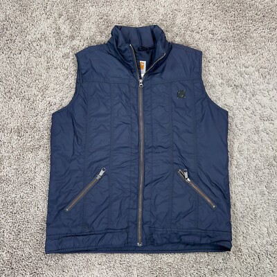 Carhartt Vest Womens Medium Blue Full Zip Skyline Performance
