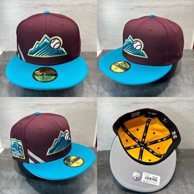 Colorado Rockies Hat New Era 59Fifty Fitted Wild Wing Tri Color SZ 7 1/2 PRM H06