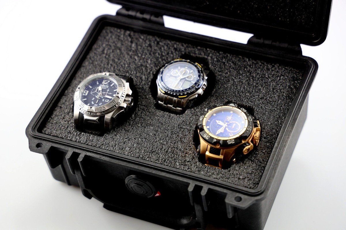 Precut 3 watch Collectors foam fits Pelican 1150 Harbor Freight