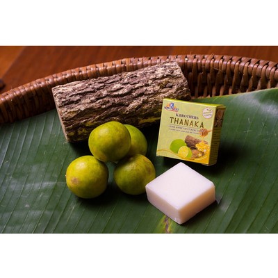 Savon Thanaka éclaircissant K.Brothers, Miel & Citron, 40g, Naturel - Neuf Thaïlande !