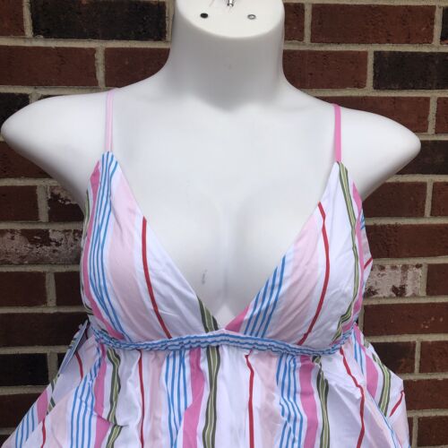 Hill House The Gigi Dress Womans Small Sundress Rainbow Stripe Tiered NWT - Picture 3 of 7