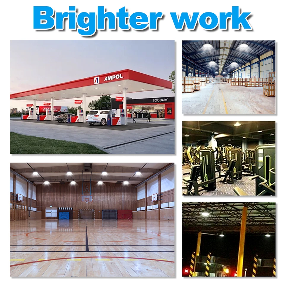 5-10 Piezas 500W UFO Luz LED Alta Bahía Fábrica Almacén Comercial LED Tienda Luz Foto 4 de 4