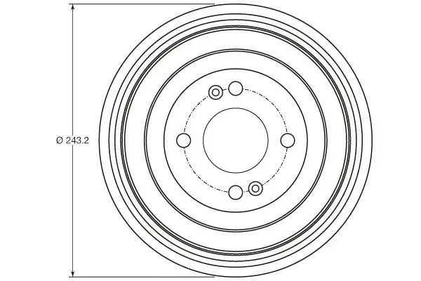 Tambour de frein DB4422 TRW pour HYUNDAI KIA - Photo 2/4