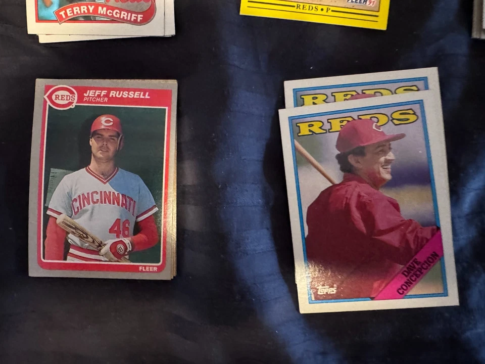 Lote de tarjetas de béisbol de los Rojos de Cincinnati años 70 - 90 Foto 4 de 4
