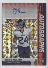 2021 Mosaic Rookie Choice Fusion Red & Yellow Prizm Elijah Molden Auto 0b8j