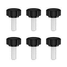 M6 x 25mm Threaded Knurled Thumb Screws, Round Plastic Clamping Knobs Grip Thumb