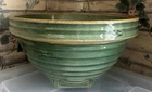 Antique McCoy Pottery Green Stoneware Bowl #2 Shield Mark 9 Nelson McCoy