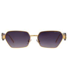 Miu Mi 2522 Sunglasses Gold Frame Gray Gradient Resin Lenses 57-15-135mm UV