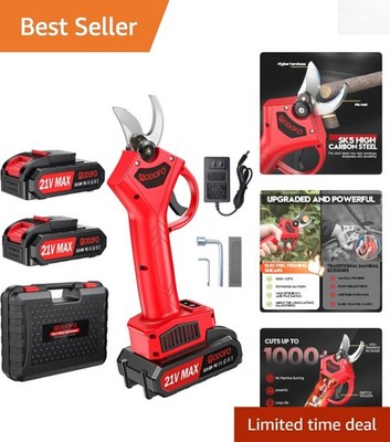 Lightweight Cordless Pruning Shears - Adjustable 1.4 Inch Cutting for Gardeners