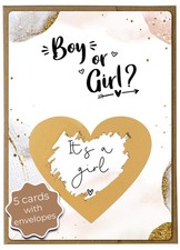Gender Reveal 5 Scratch Off Cards Its A Girl With Envelopes Party Games Fun