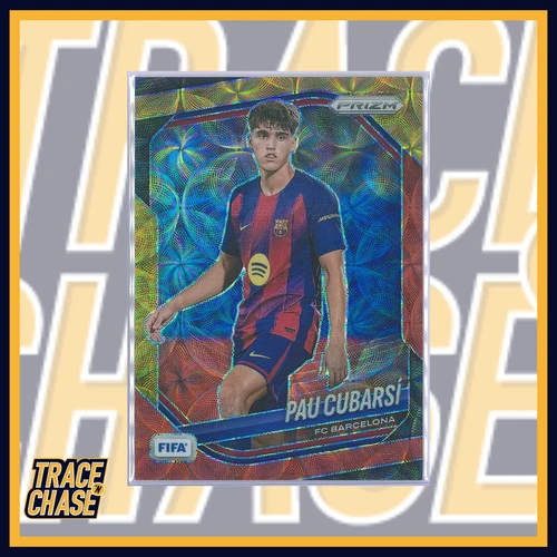 2025-26 Panini Prizm FIFA Soccer Pau Cubarsi Choice Red &amp; Gold Prizm #246