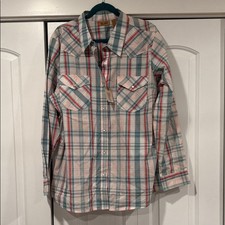 Wrangler pearl snap Multicolor Plaid Mens XXL Shirt NWT