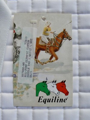 Made in Italy Vintage Equiline All-Purpose Olympic Cotton Saddle Pad 1'' Quilt