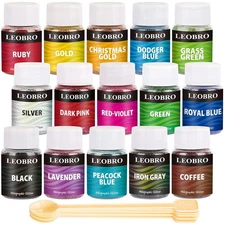 Holographic Fine Glitter, 15 Colors Fine Glitter for Crafts, Resin, Jewelry Art