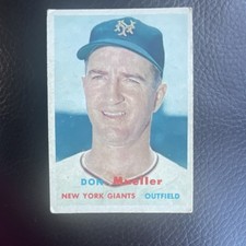 Topps 1957 Don Mueller #148 New York Giants MLB Baseball Card Base Set