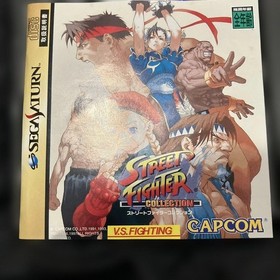 Sega Saturn Street Fighter Collection Rare Include Postcard Obi Mint