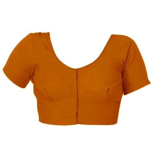 Blusa de algodón para mujer cosida mangas cortas hecha a mano adecuada para blusa sari - Imagen 20 de 35