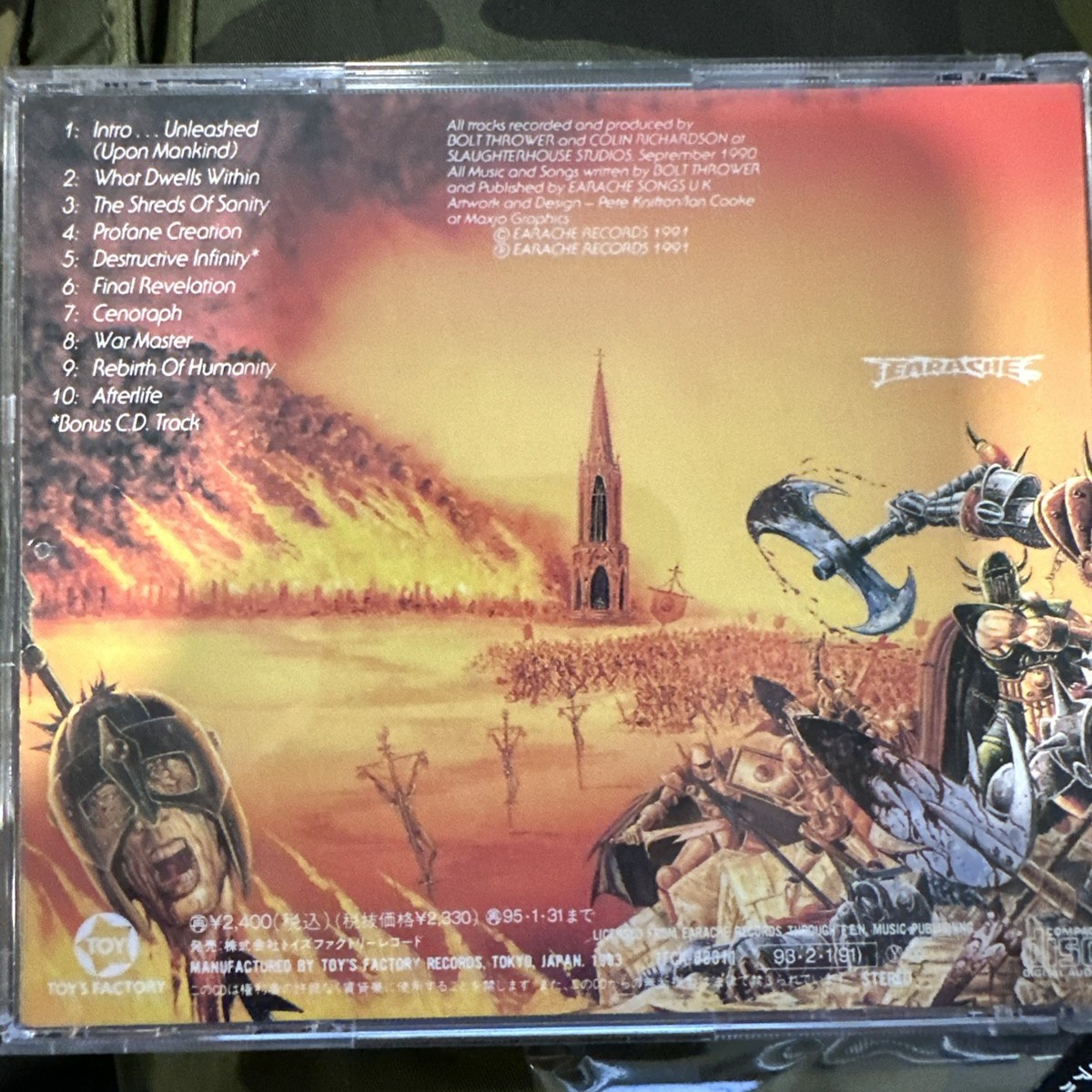 Bolt Thrower – War Master CD 1993 Toy's Factory – TFCK-88611