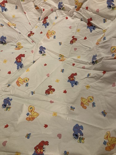 Vintage Sesame Street Baby Crib / Toddler Sheet brand new no tags 100% cotton!