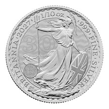 2027 1/10th oz Silver Britannia coin .999 Royal Mint 30th Anniversary Ideal Gift
