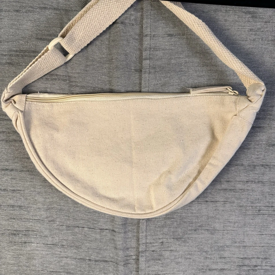 AVEDA Bolso Bandolera Cruzado de Lona Natural Algodón con Cremallera/Bolso de Cosméticos Nuevo Foto 3 de 4